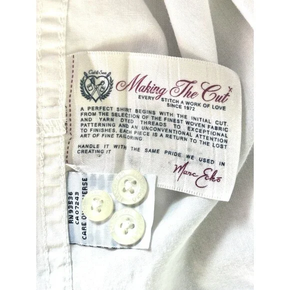 Marc Ecko No. 72 Time Square NY Mens Large Button DN Dress Shirt Skull Tuxedo - Picture 7 of 14